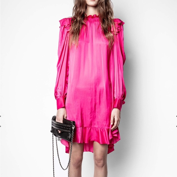 Zadig & Voltaire Dresses & Skirts - Zadig & Voltaire Ruins Satin Dress in Pink, size medium